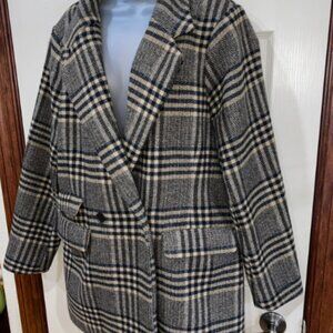NEW w/ TAGS Abercrombie & Fitch Wool Blend Blazer Brown coat jacket Size Small